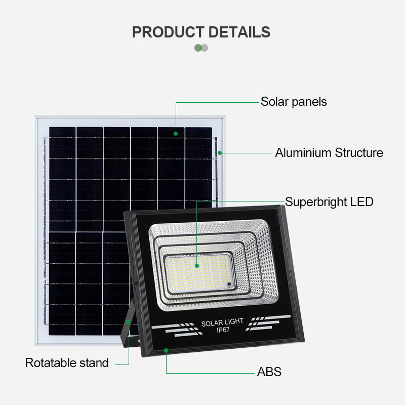 ALLTOP New Design SMD ABS Outdoor Portable Ip65 Waterproof 50W 100W 150W 200W 300W Led Solar Flood Light