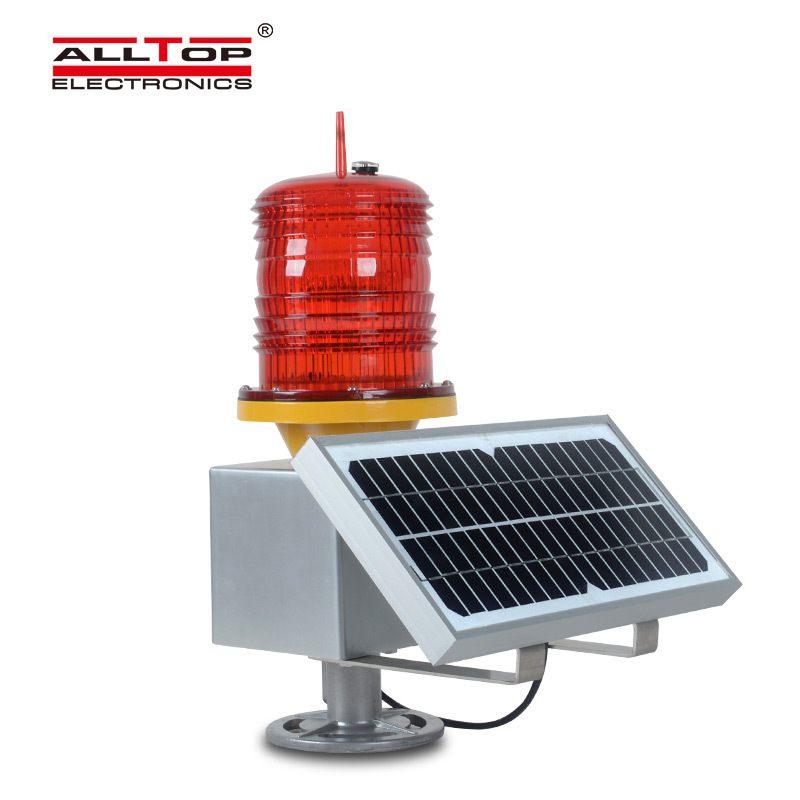 ALLTOP High Quality IP65 Waterproof Solar Powered LED Marine Navigation Aviation Obstacle Emergency Warning Light