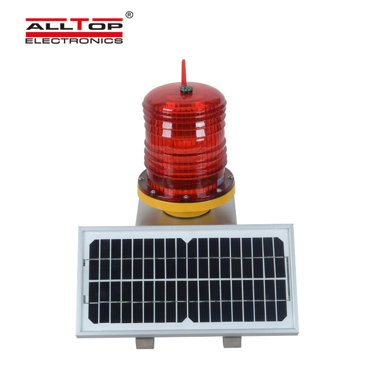 ALLTOP High Quality IP65 Waterproof Solar Powered LED Marine Navigation Aviation Obstacle Emergency Warning Light