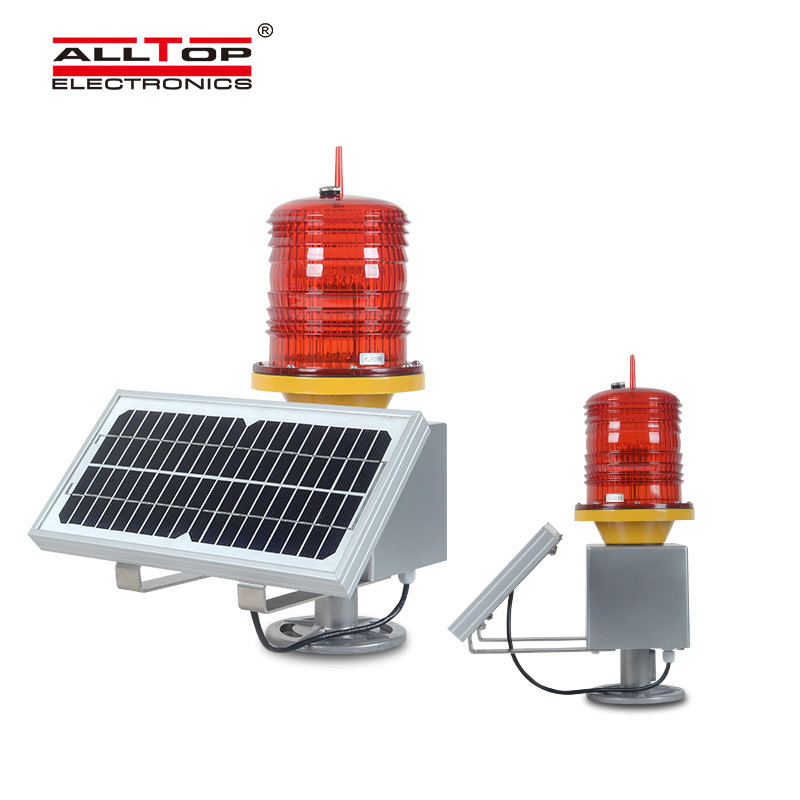 ALLTOP High Quality IP65 Waterproof Solar Powered LED Marine Navigation Aviation Obstacle Emergency Warning Light