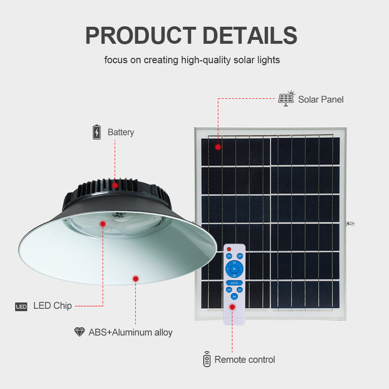 ALLTOP High Power 350w 400w 450w IP65 Waterproof Indoor Stadium Warehouse Courtyard Solar LED High Bay Light