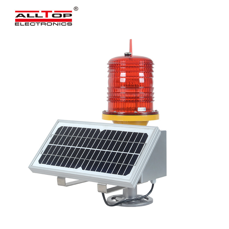 ALLTOP High Quality IP65 Waterproof Solar Powered LED Marine Navigation Aviation Obstacle Emergency Warning Light