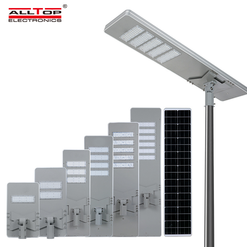 ALLTOP Energy Saving Ip65 Road Streetlight 50w 100w 150w 200w 250w 300w All In One Integrated Led Solar Street Light