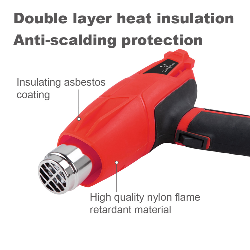 Powerful 2000W Hot Air Gun Dual Temperature Multifunctional Corded Electric Heat Gun 230V