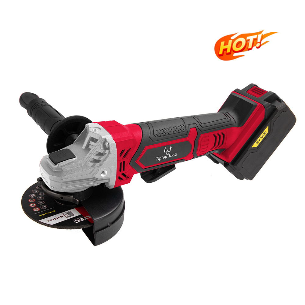 CE EMC Approved Electric 18v 20v Li-ion Battery Power Tool Rechargeable Handheld Slide Switch 125mm Cordless Angle Grinder