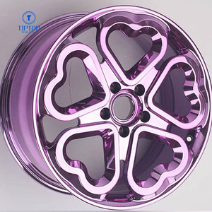 Factory Wholesale Custom forged wheels Affordable Sport Wheels For Cars Negative Offset Rims with hearts