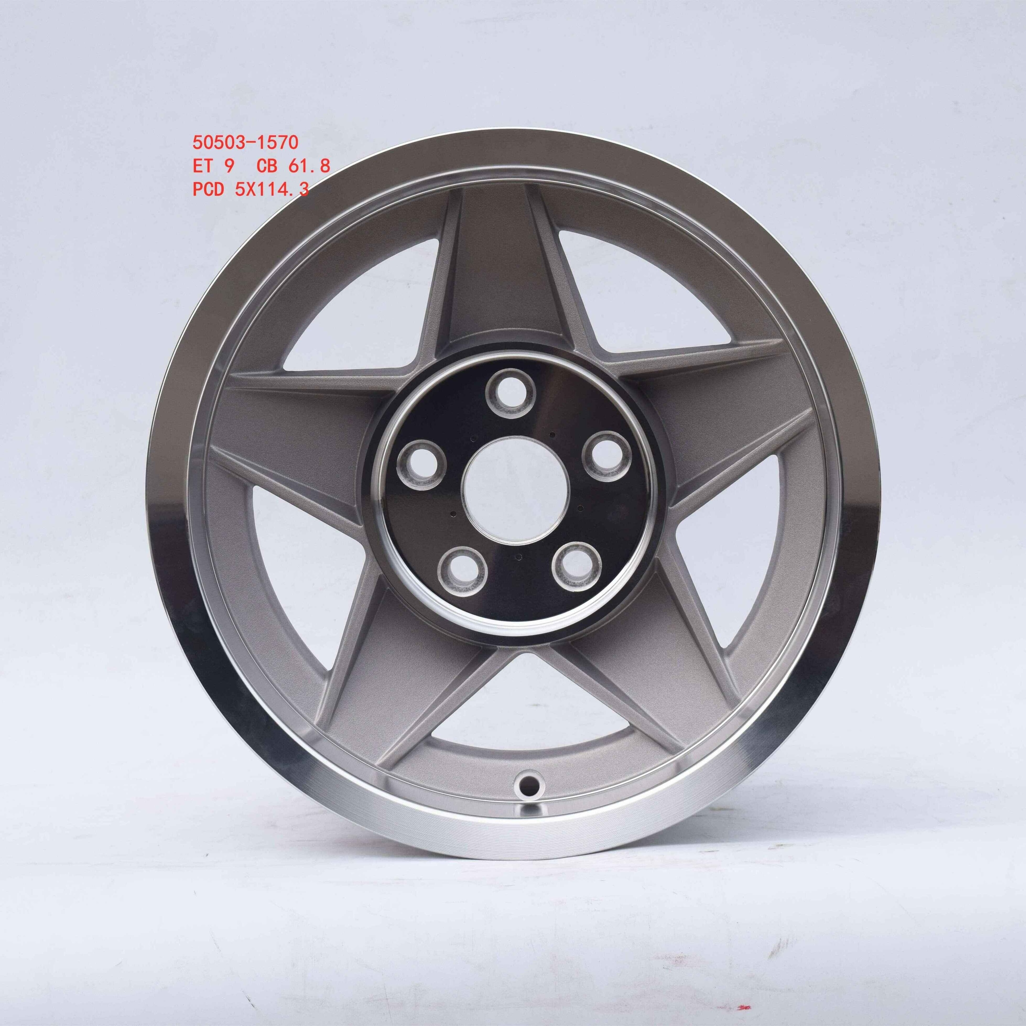 High Quality Custom Aros 15 Inch PCD 5X114.3  Alloy Wheels For Five Star Shape