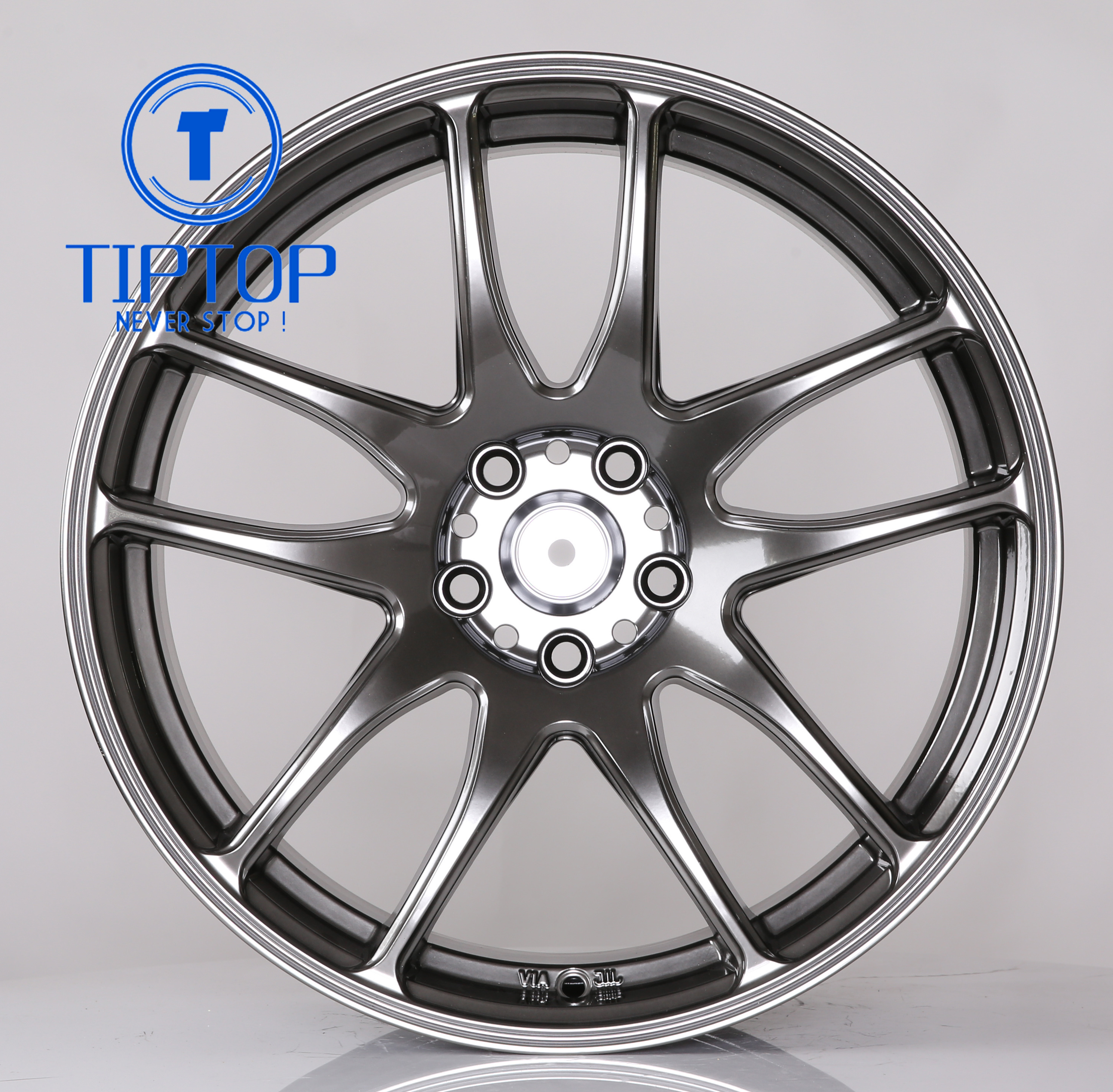 19x9.5 19x10.5 Wholesale price wheel 5X114.3 alloy rims hyper black color in stock ready to ship auto parts