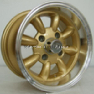 Gold machine lip car wheel 10-15 inch 4x100 wheel fit for Japanese cars 5X114.3 Tires wheel