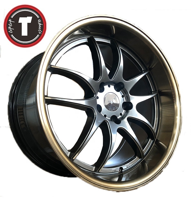 18 inch PCD 100-120 wheels chrome car rims 2 year warranty for cars gold car wheel rims