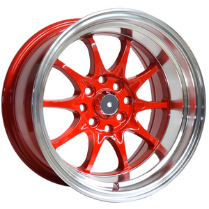 aftermarket wheels 15 16 17 fit for te37 5x1143 wheels 16x8 4x100 fit for Japanese cars mags rims with deep dish  double PCD