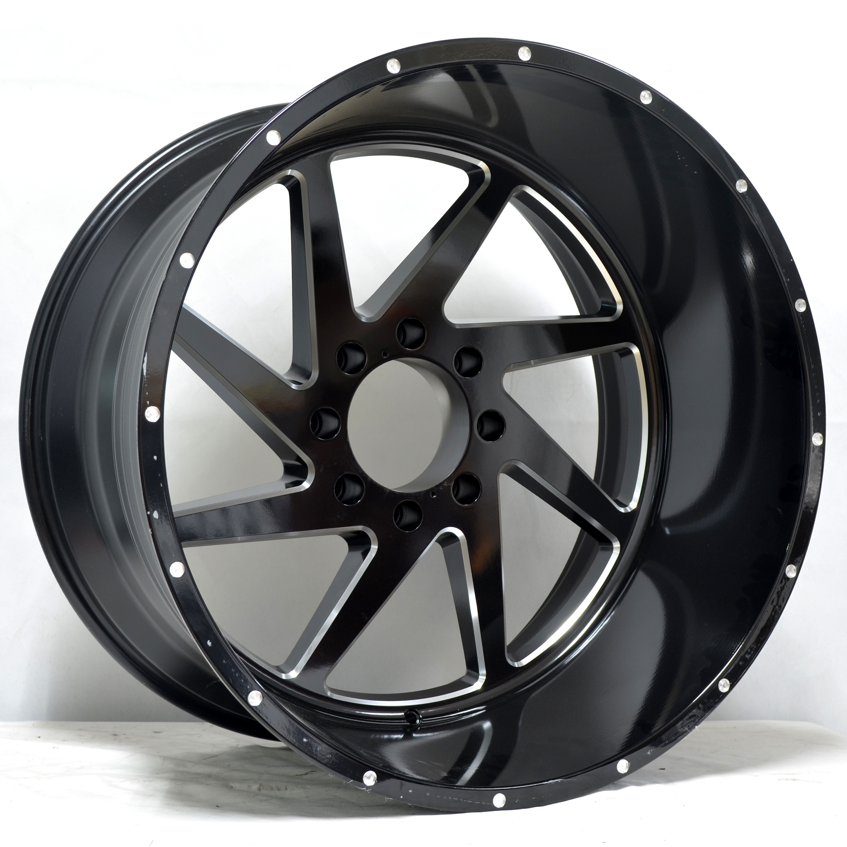 Big size 22 24 inch forged wheel rims -44 negative offset steel wheels 5 6 8 hole new car rims deep lip