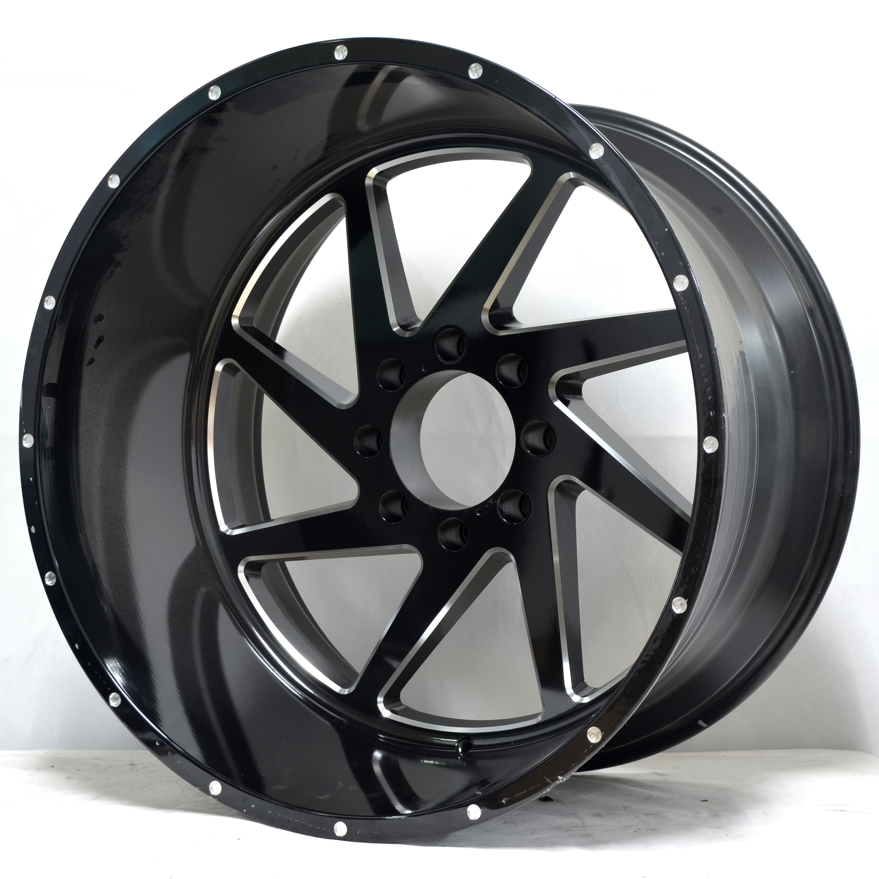 Big size 22 24 inch forged wheel rims -44 negative offset steel wheels 5 6 8 hole new car rims deep lip