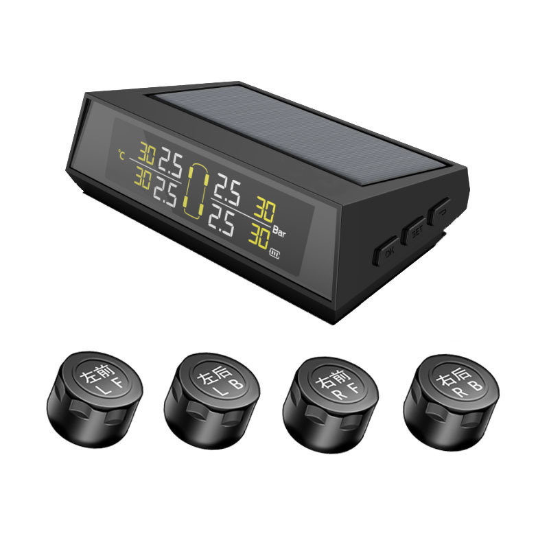 Solar and USB charging external tire pressure monitoring system car tpms for car