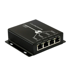 New 4 Port IEEE802.3af PoE Extender for IP camera Extend 120m transmission distance with 10/100M LAN ports network switch