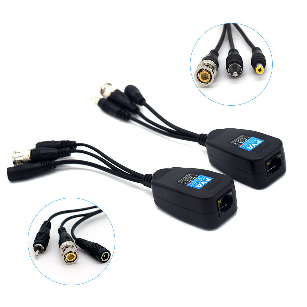 8MP HD BNC Video Power Balun Audio to RJ45 Connector HD-CVI/TVI/AHD Transceiver for CCTV Security Surveillance Camera System