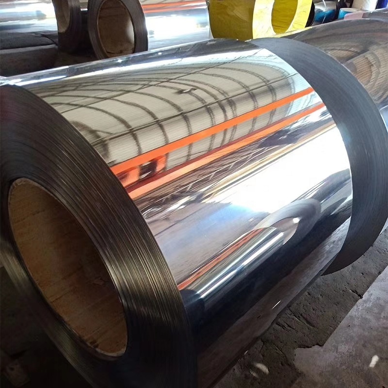 Raw Material 202 304 430 Strip Coil 201 Stainless Steel Coils 304 SS mirror finish with plastic coating