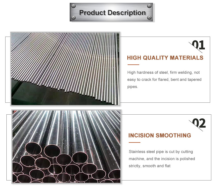 Customized AISI 201 304 316 2b Surface Seamless or Welded Stainless Steel Pipe