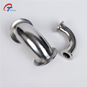 Sanitary Stainless Steel Reducing Elbow Connector 4 Inch 90 Degree Equal Elbow Bend Pipe Fittings Elbow