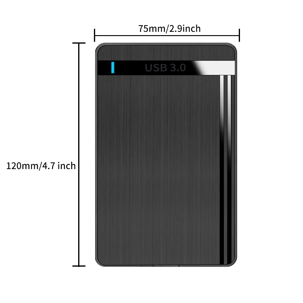 TISHRIC HDD Case SATA to USB3.0 HDD Enclosure 2.5 inch Hard Drive Case Support 6Gbps Mobile External HDD Case for PC Laptop