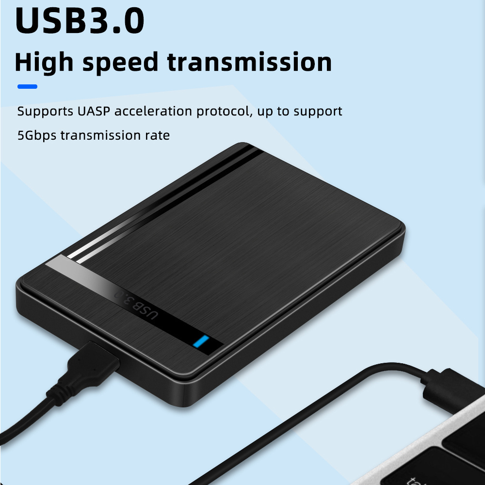 TISHRIC  SATA to USB3.0 HDD Enclosure 2.5 inch Hard Drive Case Support 6Gbps Mobile External HDD Case for PC Laptop HDD Case