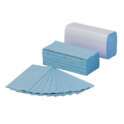 Disposable 1/2/3ply embossed c/n fold interfolded multifold blue white bulk tissue hand paper towel manufacturer