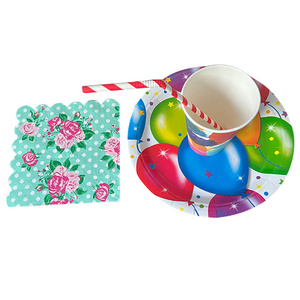 custom birthday paper plates party supplies disposable dinnerware set printed paper party plates cups paper napkins