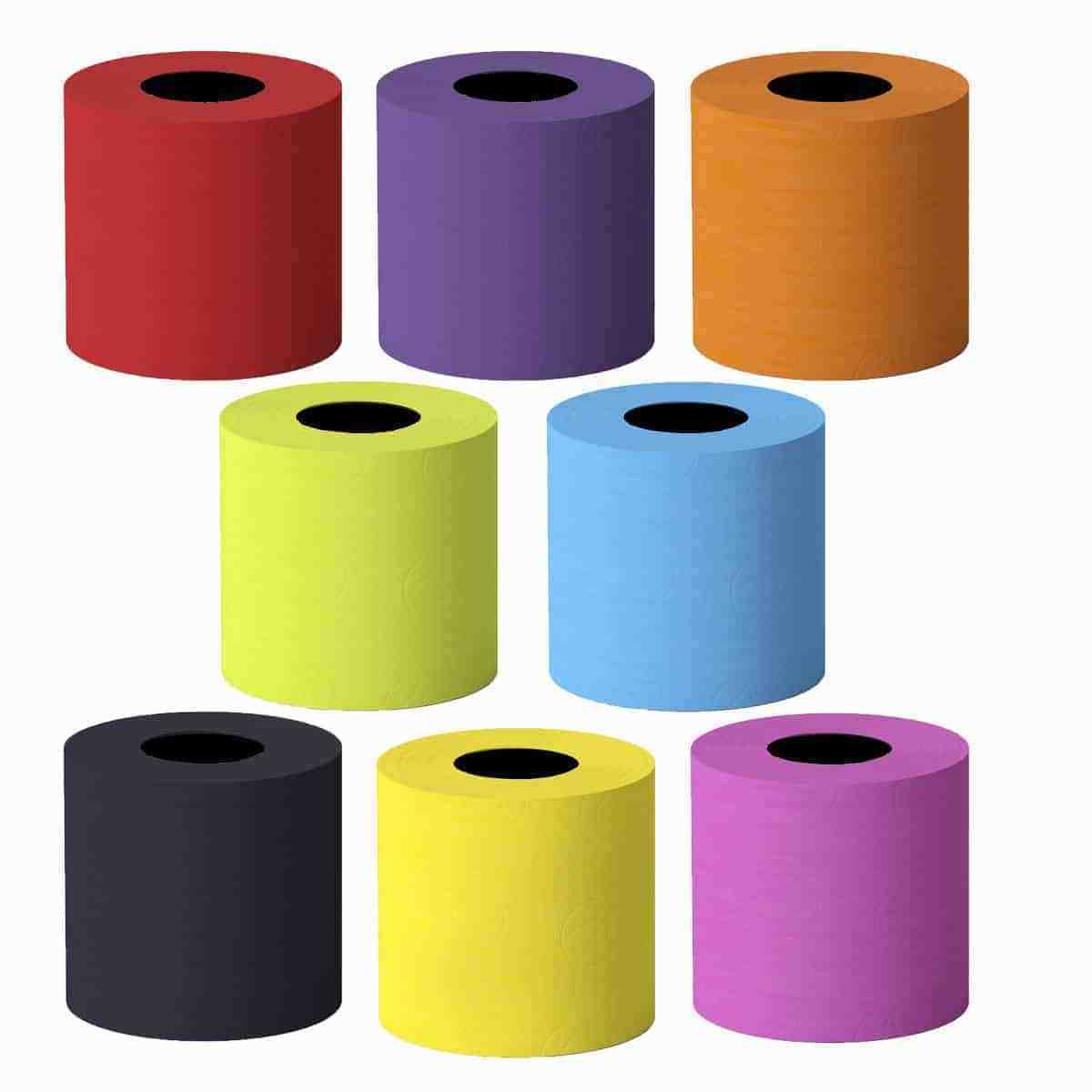 Oem wholesale eco friendly cheap 1/2/3 ply bathroom embossed roll toilet tissue printed tissue color red blue black toilet paper