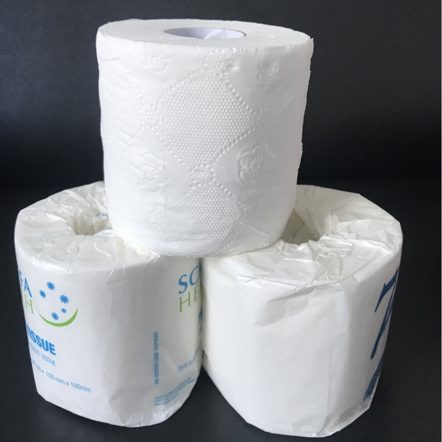 Manufacturer OEM Biodegradable Custom Logo Printed High Quality Ultra Soft  Virgin Pulp Embossing Toilet Tissue Paper