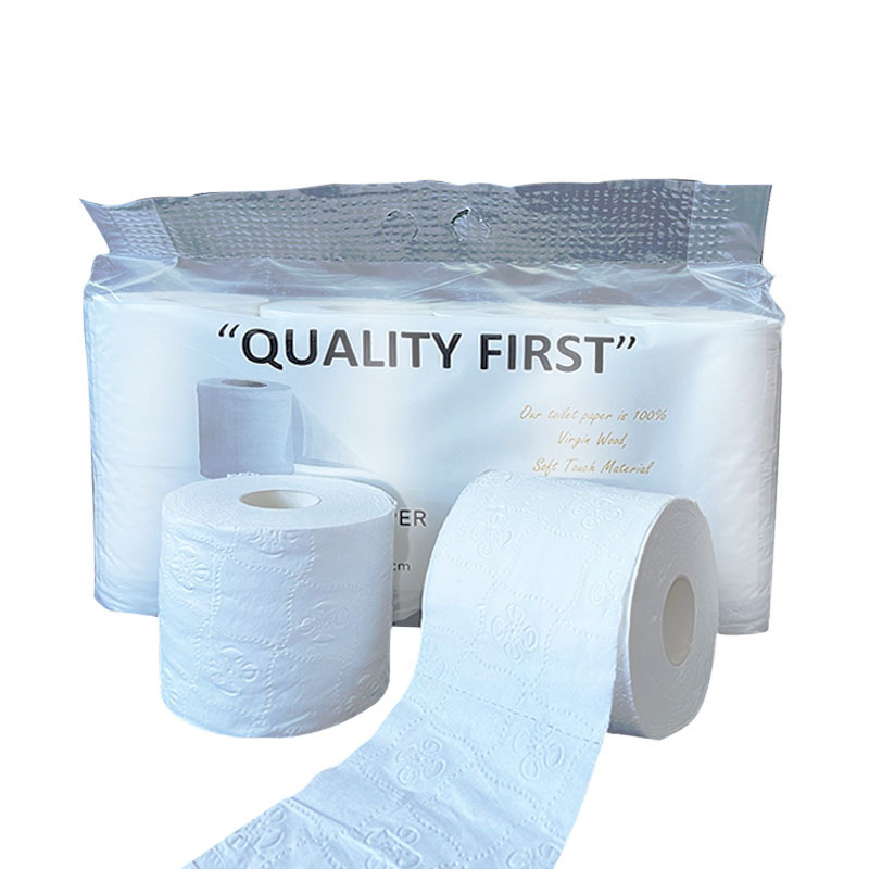 Manufacturer Embossed Virgin Bamboo Pulp Black Ultra soft Tissue Roll Paper/cheap Toilet Paper/custom Toilet Tissue