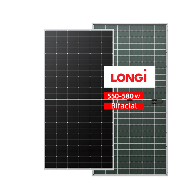 Monocrystalline 9BB 10BB Solar PV Panel 580W Longi 550 560 570 580 Watt Solar Panel For Hybrid Solar System Installation