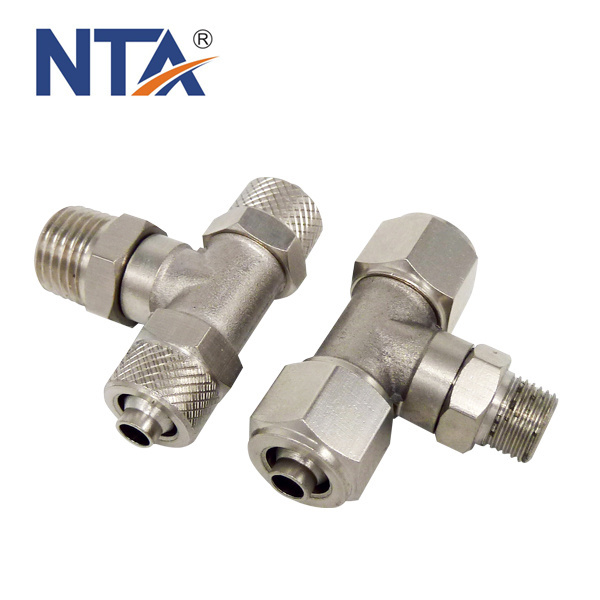 XMC Pneumatic Fittings Brass Plastic Air Flow Speed Control Joint Tube China Air Throttle Valve Hose Connector Control Valve