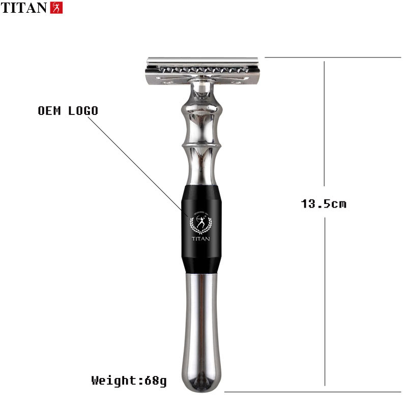 Titan shaving set ,metal handle double edge safety razor with brush shaving kit shaving mens razor