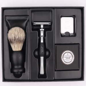 Titan shaving set ,metal handle double edge safety razor with brush shaving kit shaving mens razor