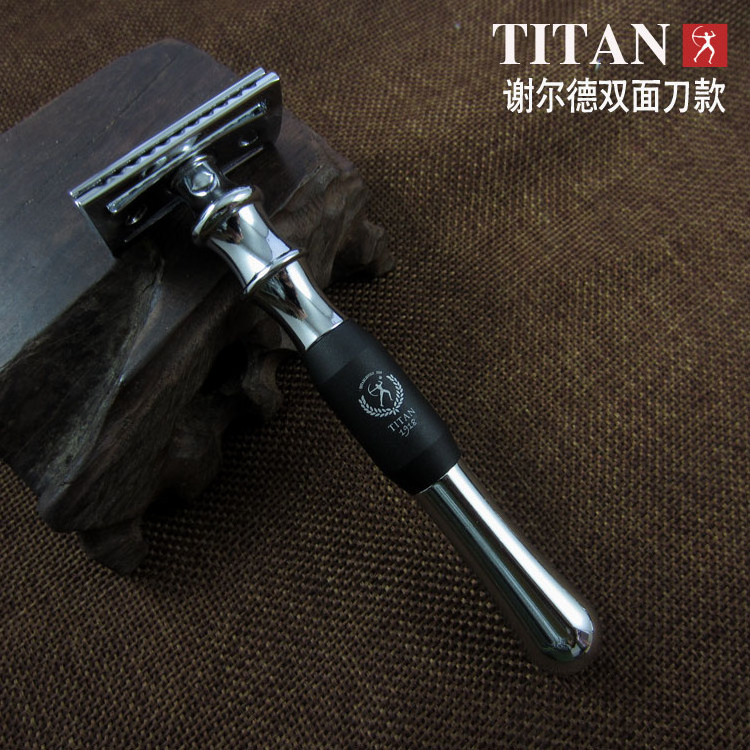 Titan shaving set ,metal handle double edge safety razor with brush shaving kit shaving mens razor