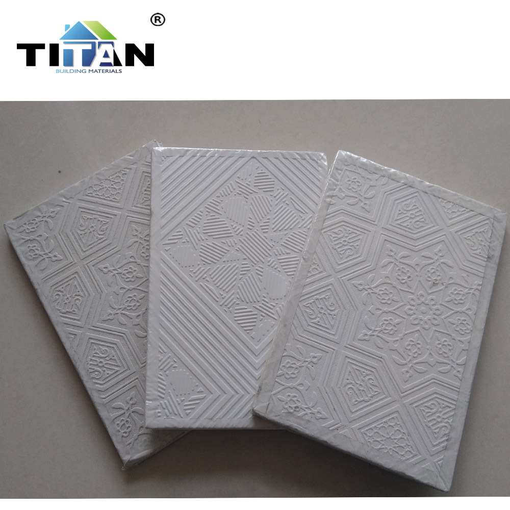 Acoustic Linyi Gypsum Ceiling Tiles with Vinyl