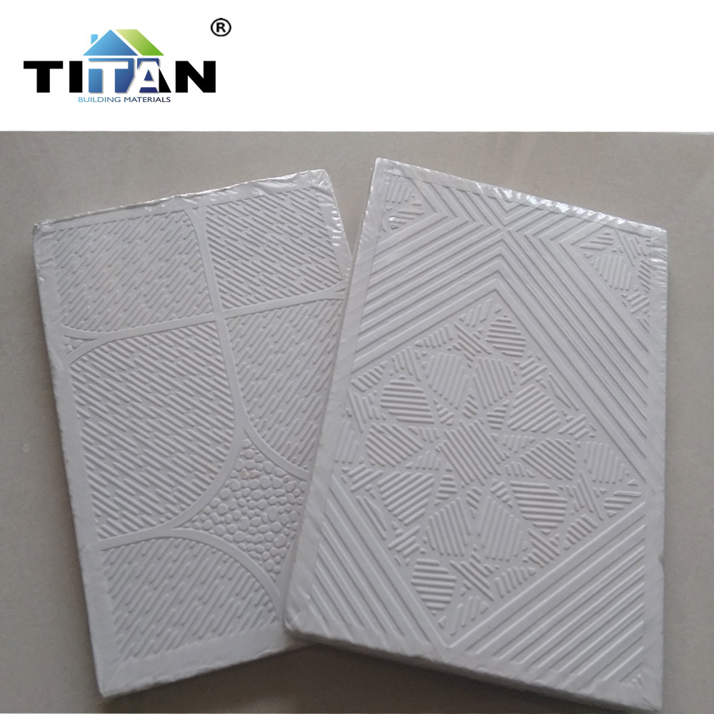 Acoustic Linyi Gypsum Ceiling Tiles with Vinyl