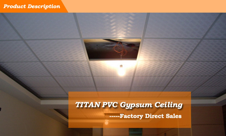 Ghana PVC Gypsum Ceiling With Foil Back Gypsum Ceiling Tiles PVC Gypsum Ceiling Tiles