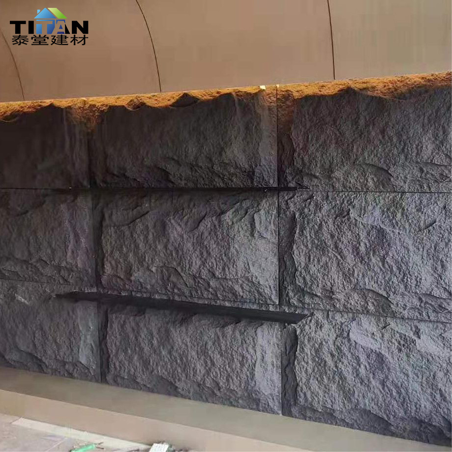 Mushroom Finish Wall Cladding Flexible Stone Easy Faux Artifical Rocks Stone Panels