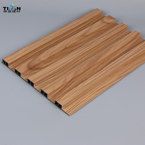 Patio Exterior Outside Wall Siding Decorative Materials Wpc Teak Wall Panel