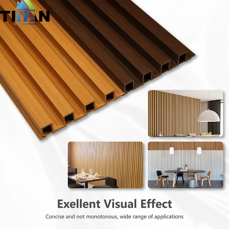 Indoor Pvc Wall Panel Acoustic Slat Wall Panel Wpc Lambrin