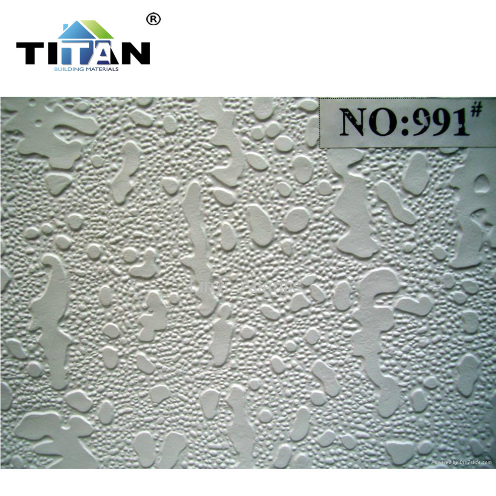 China Supplier Vinyl Coated 60x60 PVC Gypsum Ceiling Designs