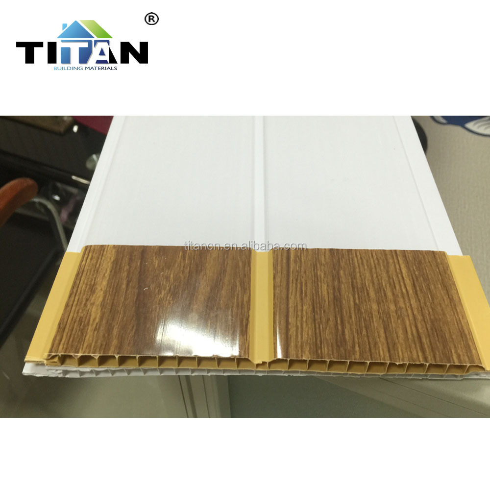 20cm Plastic Bathroom Groove Kenya PVC Ceiling Board