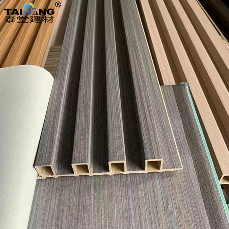 External Cladding Acoustic Plastic Composite Garden Cladding Exterior Waterproof Outdoor Fluted Wpc Wall Panel