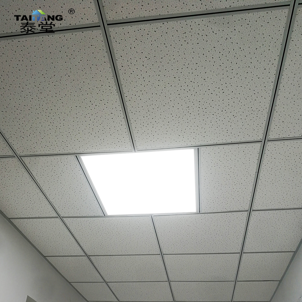 Suspended Drop Ceiling Tiles Black Tegular Ceiling 2'X2' Mineral Fiber Board