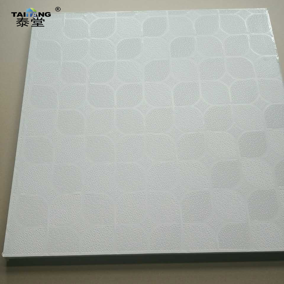 2X4 Pvc Suspended Techo Pvc Blanco Gypsum Ceiling Tile 600X600