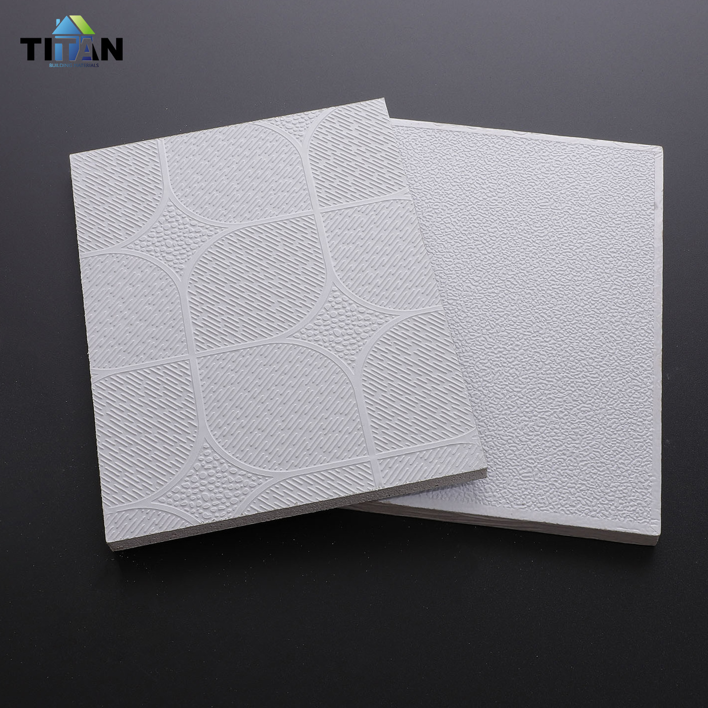 TITAN Vinyl Coated 60x60 PVC Faced Decorative Gypsum Panels