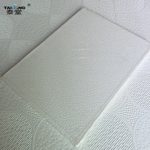 Vinyl Coated Gypsum Ceiling Aluminum Foil Dalles De Plafond Pvc Gypsum Ceiling Tile 595*595*9