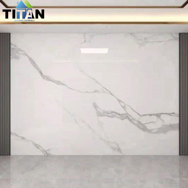 Crystal White Spc Marble Wall Panel Marbled Plastic Sheets Marmol Pvc