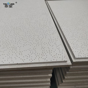 Azulejos De Techo De Fibra Mineral Plafond Suspendu Drop Acoustic Ceiling Tiles 2X4 White Rectangular